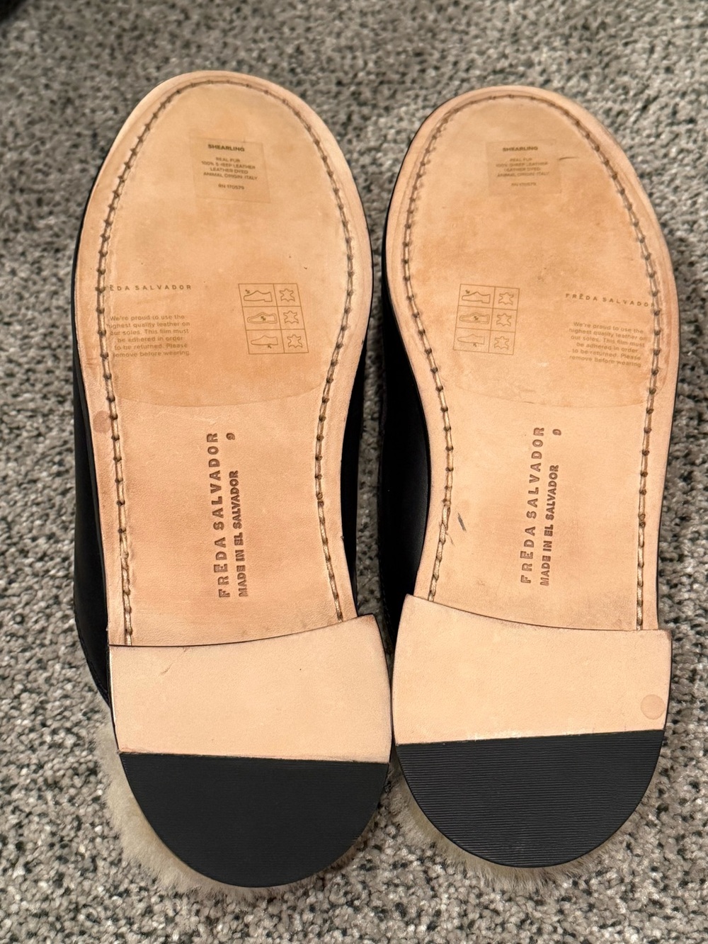 Freda Salvador Penny Loafer Mule Temi Shearling - Picture 8 of 9